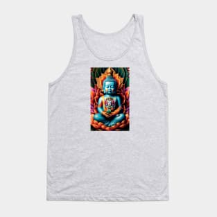 Baby Buddha sitting on a lotus flower Tank Top